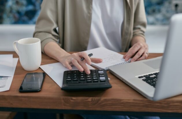 woman computing