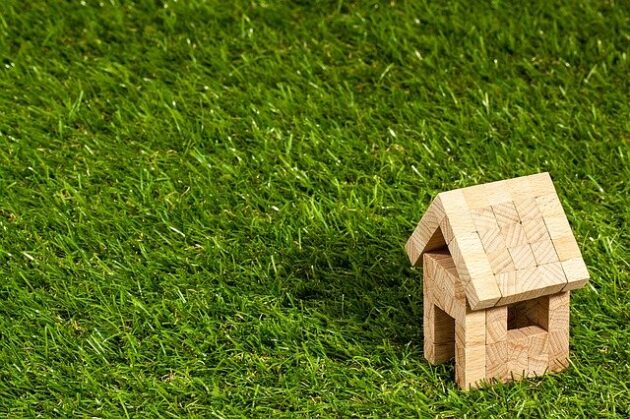 wooden house on grass