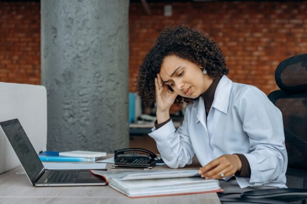 woman handling stamp duty tax