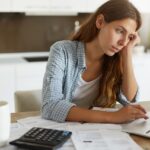 Woman studying loans